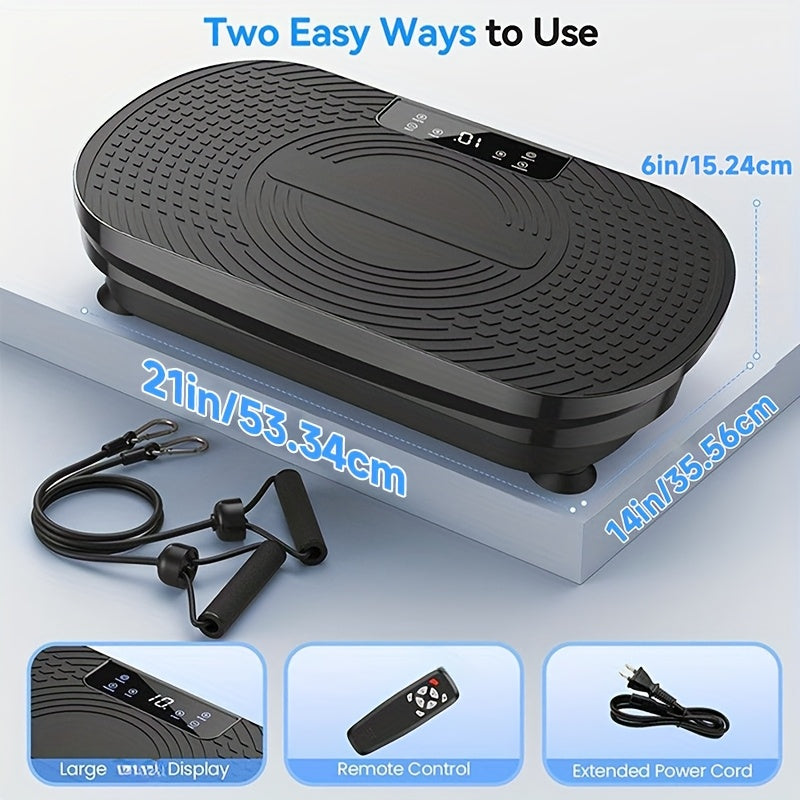 FEIERDUN Vibration Plate Exercise Machine for Weight Loss & Lymphatic Drainage Machine-Full Body Workout Platform with 330lbs Capacity, Quiet Shaking Technology, Portable Design for Home Gym, Muscle Toning & Burner, Vibration