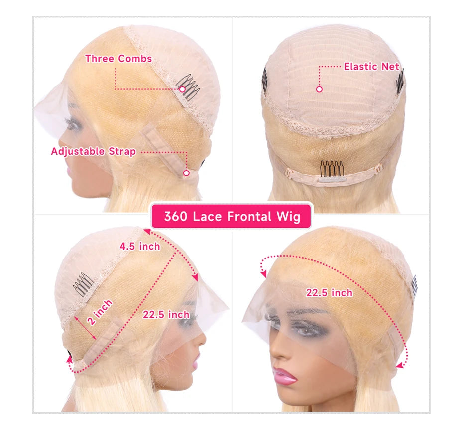 360 Lace Frontal Wig 613 Blonde 13x4 13x6 Body Wave Lace Front Wig Preplucked Brazilian Lace Front Human Hair Wigs 30 32 46 Inch