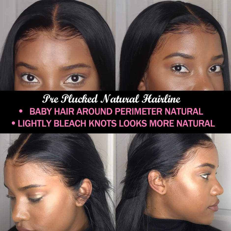 ISEE HAIR 13x6 HD Lace Frontal Wigs Human Hair Straight Full Lace Front Wigs For Women Pre-plucked Transparent Lace Wigs On Sale