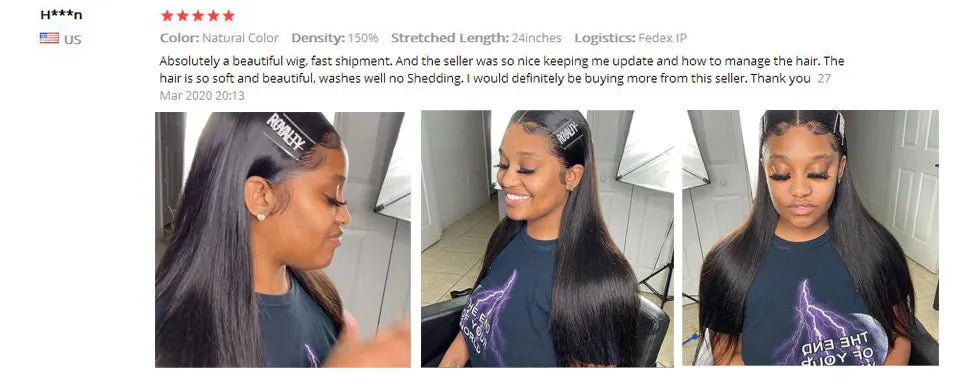 Ossilee 220 Density Pull Go Glueless Wigs with Elastic Drawstring Straight 13x6 HD Lace Front Human Hair Wigs Pre Cut Lace Wig