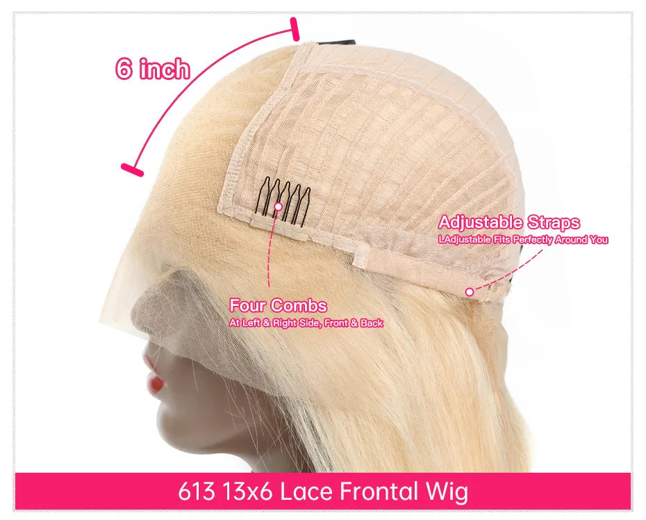 360 Lace Frontal Wig 613 Blonde 13x4 13x6 Body Wave Lace Front Wig Preplucked Brazilian Lace Front Human Hair Wigs 30 32 46 Inch