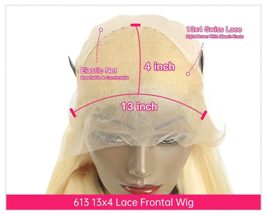 360 Lace Frontal Wig 613 Blonde 13x4 13x6 Body Wave Lace Front Wig Preplucked Brazilian Lace Front Human Hair Wigs 30 32 46 Inch
