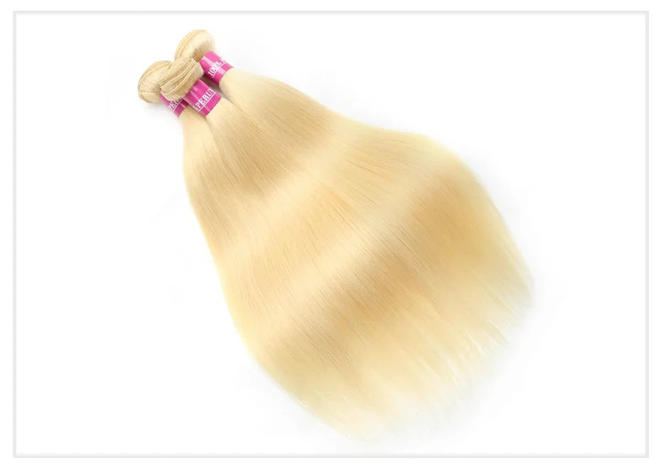 1 3 4 613 Blonde Straight Hair Bundles Brazilian Remy Human Hair Extension Honey Blonde Bundle Deals 28 30 32 34 36 38 40 Inches