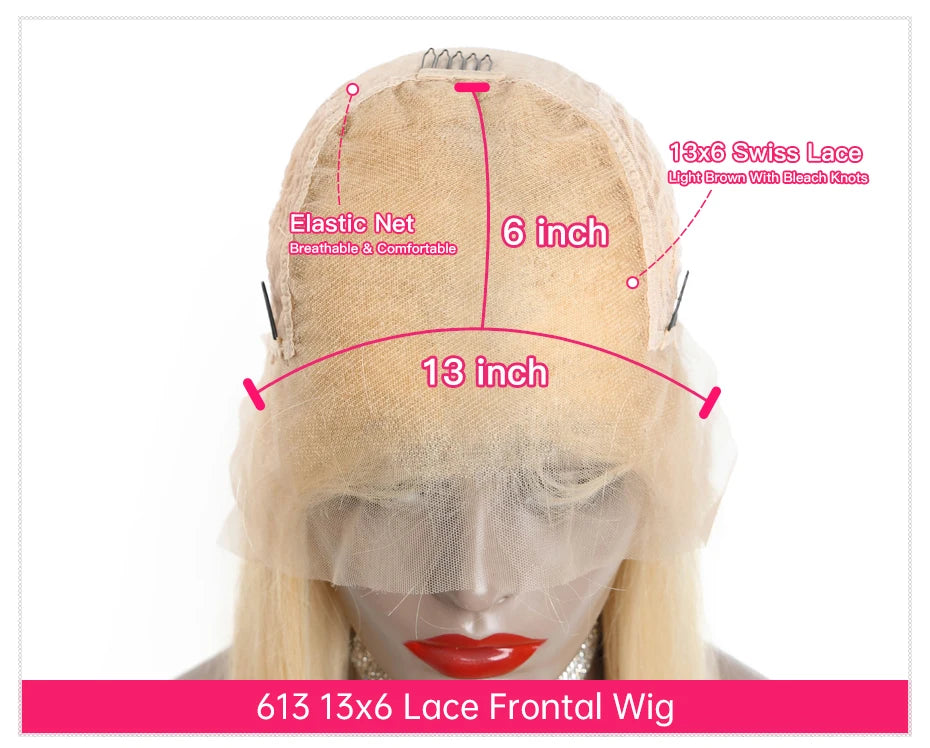 360 Lace Frontal Wig 613 Blonde 13x4 13x6 Body Wave Lace Front Wig Preplucked Brazilian Lace Front Human Hair Wigs 30 32 46 Inch