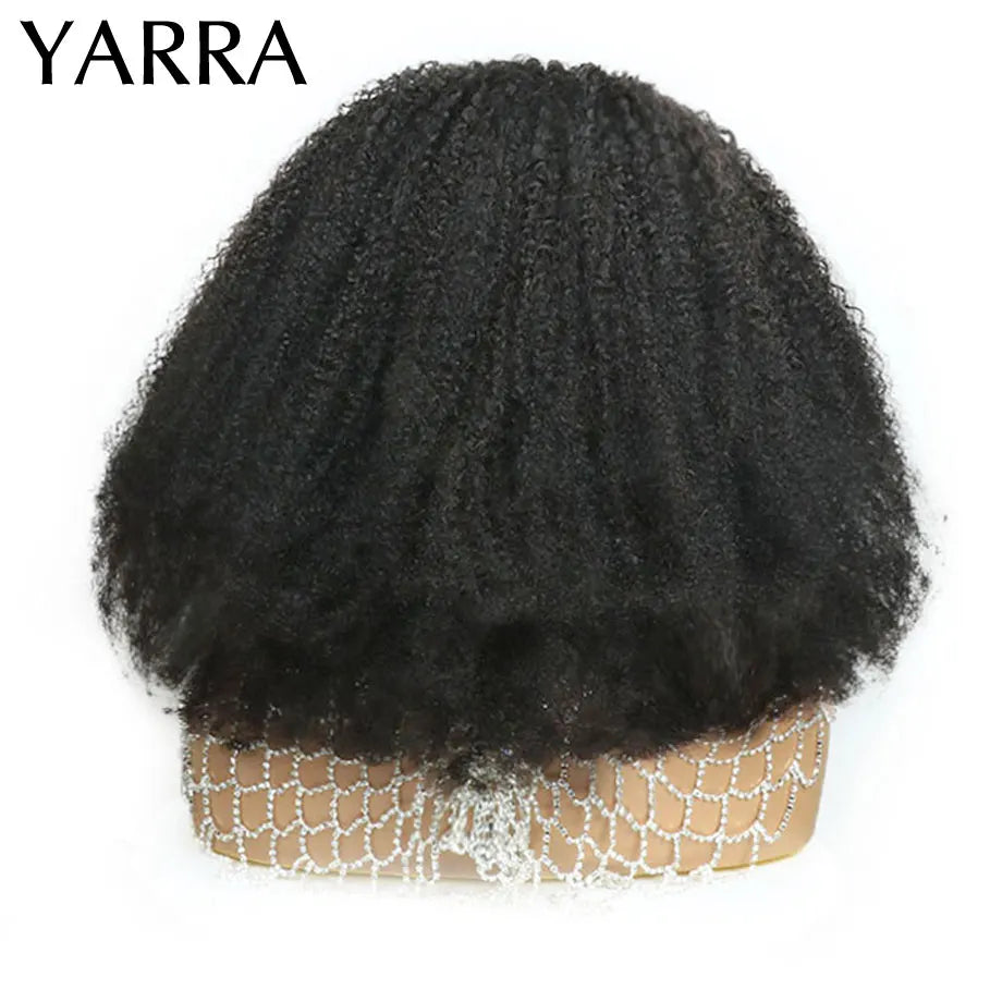 Headband Wig Human Hair Afro Kinky Curly 200 Density Brazilian Remy Hair Afro Kinky Headband Scarf Wigs For Black Women 180%