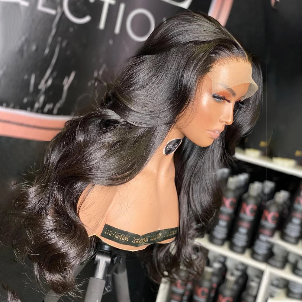 200 Density 13X6 Chocolate Brown Body Wave Lace Front Wigs 13x4 HD Transparent Lace Front Wigs For Women Auburn Brown Colored