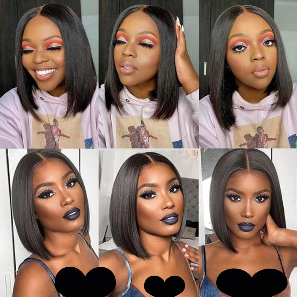 Glueless Wigs Human Hair Glueless Wig Human Hair Ready To Wear Bob Wig Human Hair Glueless Preplucked Human Wigs Ready To Go