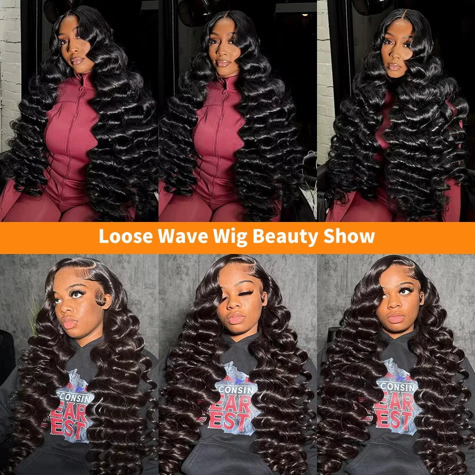 13x6 Hd Lace Frontal Wig Loose Deep Wave Curly Human Hair 100% Preplucked 13x4 Water Wave Front Wigs For Black Women Brazilian
