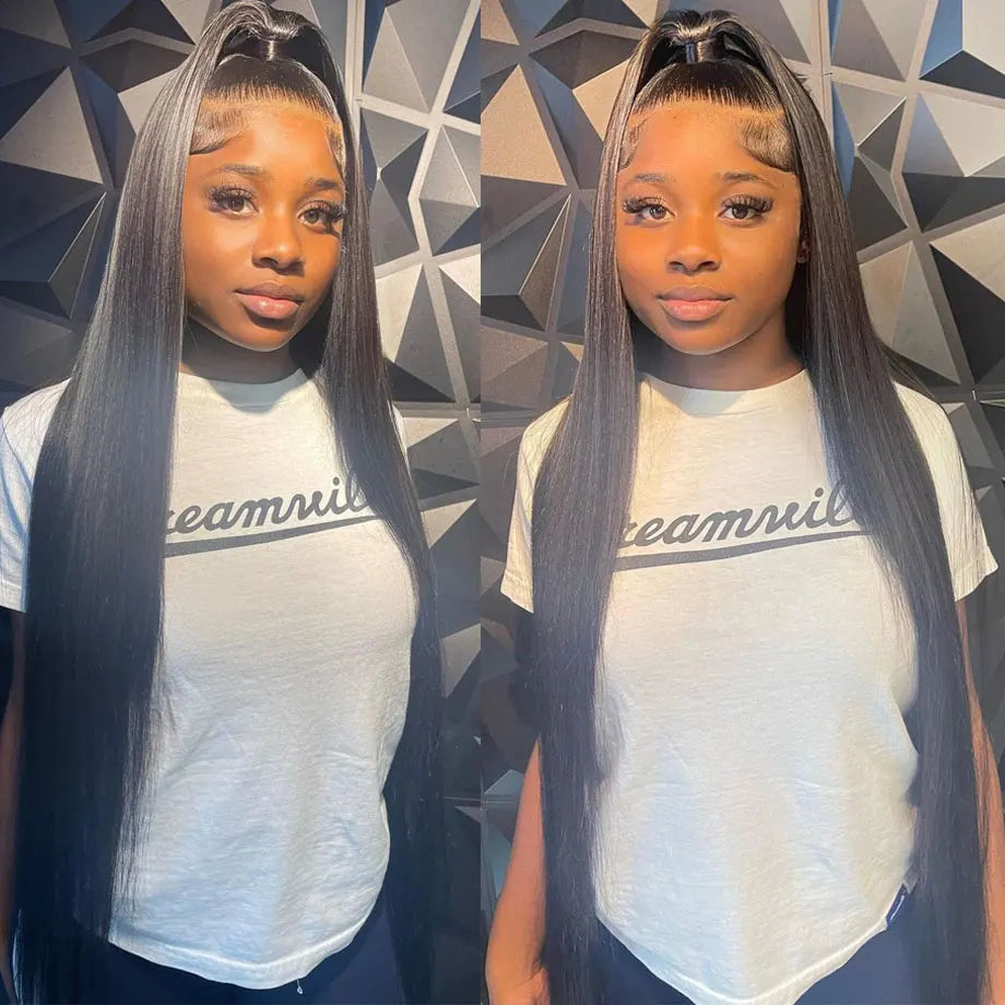40 42 Inch Straight Lace Front Wigs Human Hair 360 Full Lace Wigs For Women Brazilian Pre Plucked 13x4 13x6 Hd Lace Frontal Wig