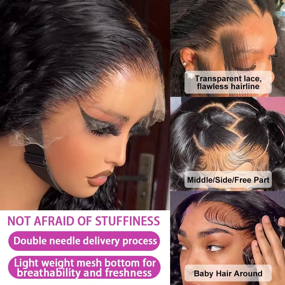 13x6 Hd Lace Frontal Wig Loose Deep Wave Curly Human Hair 100% Preplucked 13x4 Water Wave Front Wigs For Black Women Brazilian