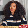 10A 100% Glueless Wigs Human Hair Wigs Ready To Wear Bleached Knots 6x5 Pre Cut HD Transparent Glueless Lace Wigs Kinky Curly