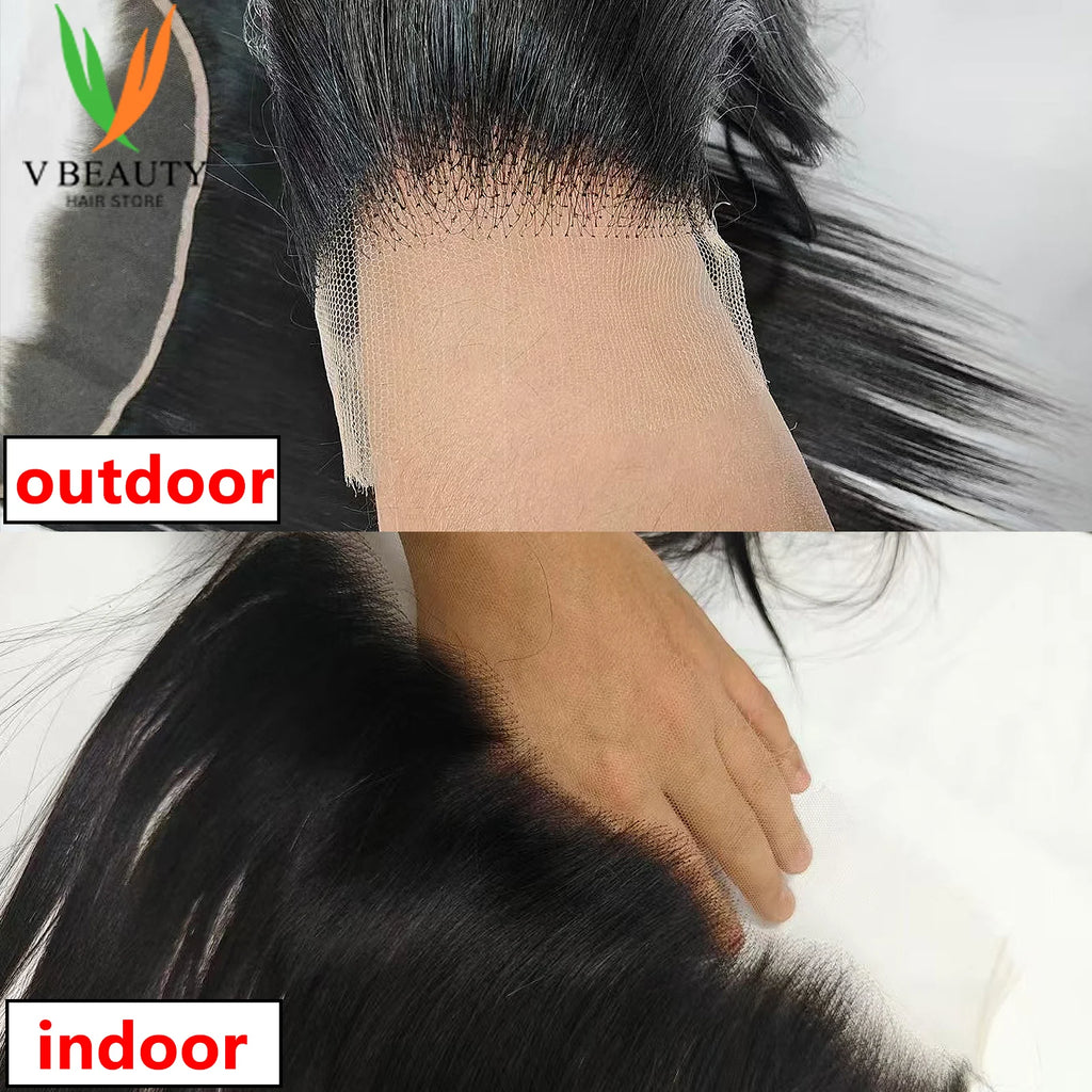 V Beauty HD 13x6 13x4 Lace Frontal Straight Pre Plucked Transparet 2x6 5x5 Full Closure Only Vietnamese Raw Human Hair