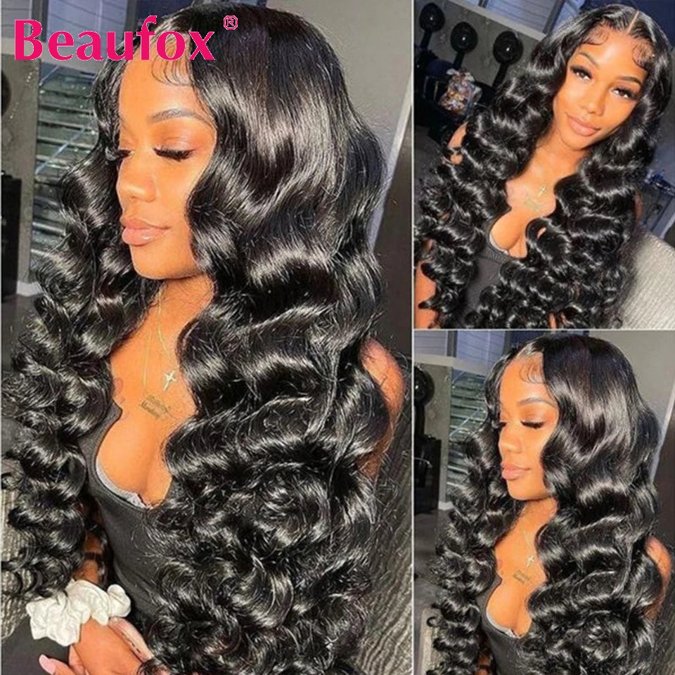 Beaufox Loose Wave Bundles 100% Human Hair Bundles Indian Hair Weave 1/3/4 Bundles Deal Human Hair Virgin Human Hair Extensions