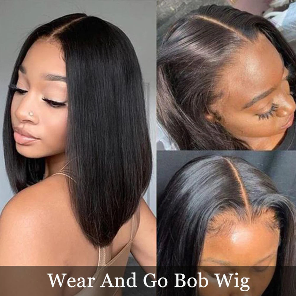 Glueless Wigs Human Hair Glueless Wig Human Hair Ready To Wear Bob Wig Human Hair Glueless Preplucked Human Wigs Ready To Go