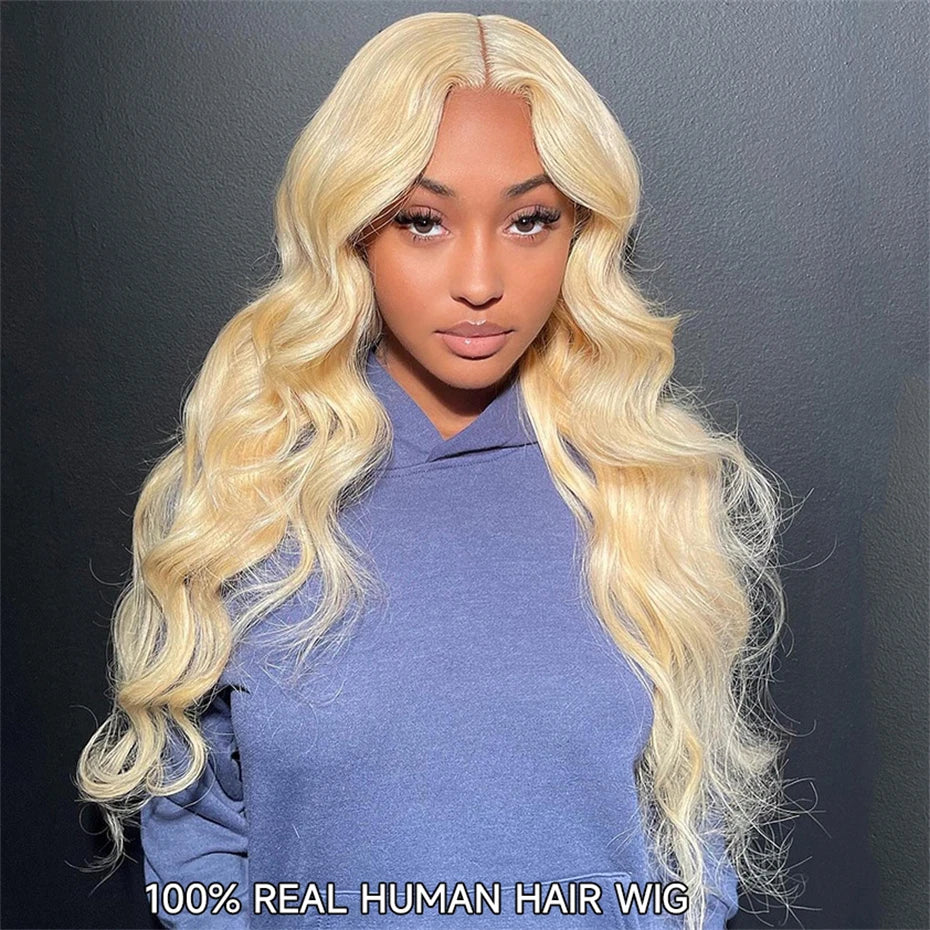 13x6 Silver Grey Straight Lace Front Human Hair Wigs Pre Plucked 613 Blonde Body Wave Frontal Wigs For Women Brazilian Hair Wigs