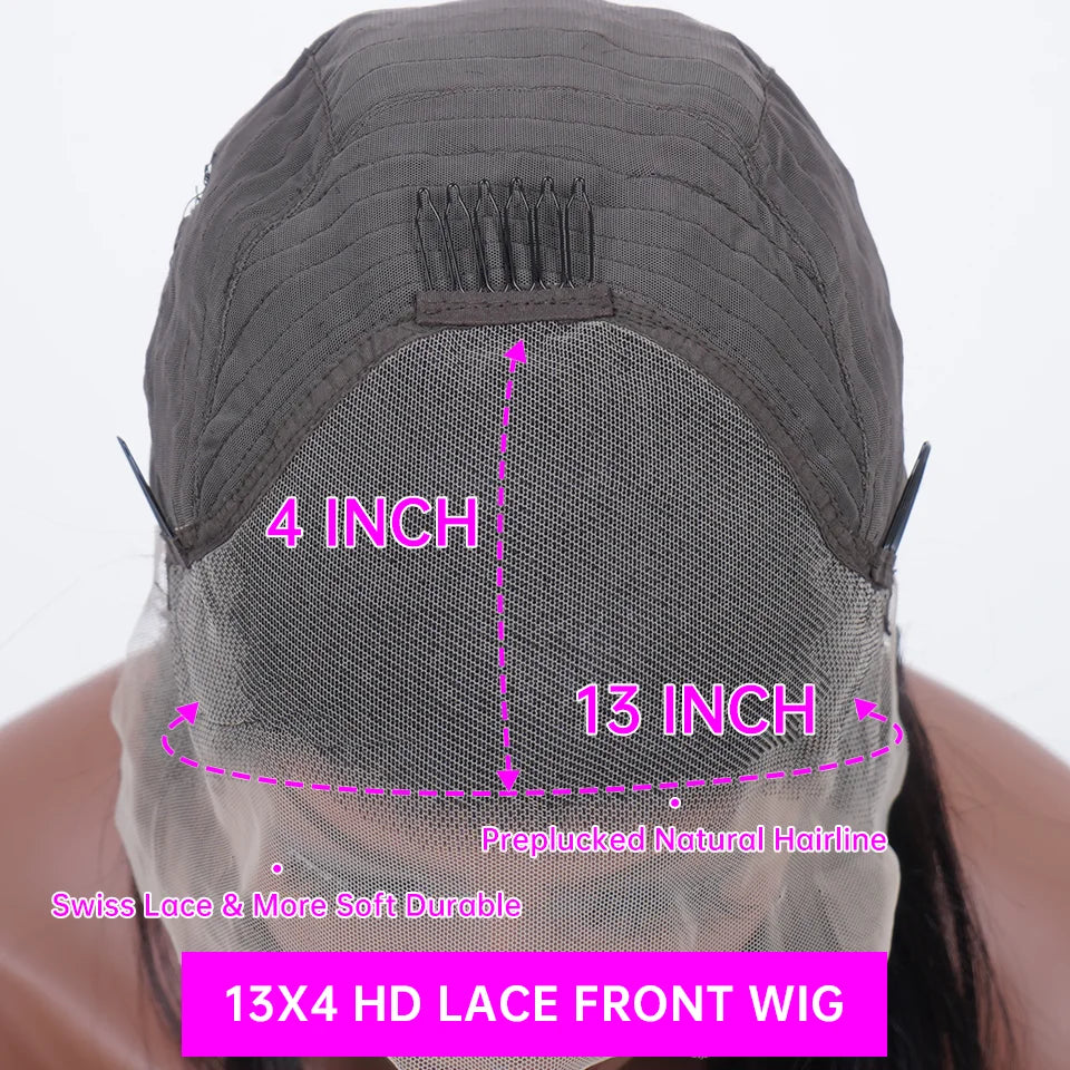 220 Density 30 40 Inch Loose Deep Wave Lace Frontal Wig 13x6 Hd Curly Human Hair Wigs 360 Water Wave Pre plucked Lace Front Wig