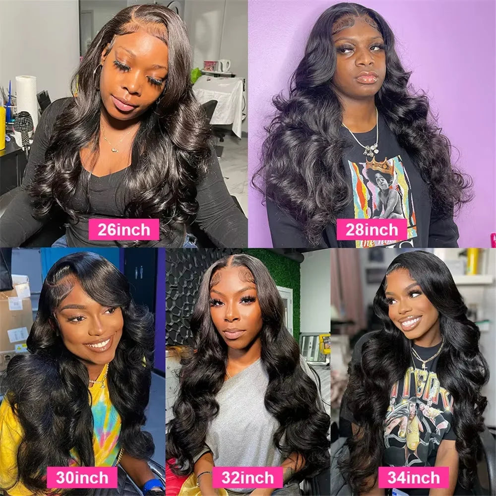 40 44 Inch Raw Wet And Wavy HD Lace Frontal Wig 13x4 13x6 200Density Black Pre Plucked Body Wave Lace Front 100% Human Hair Wigs