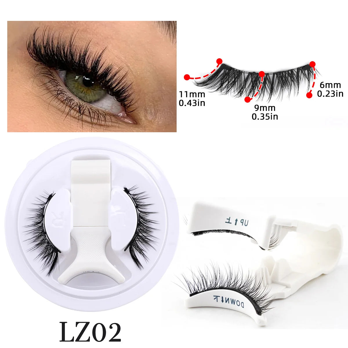 1 Pair Magnetic Eyelashes and Magnetic Tweezers Set