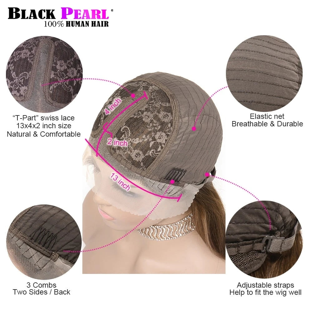 Purple Bob Wig Human Hair Preplucked T Lace Frontal Bob Wigs Brazilian Straight Bob 100% Human Hair Wigs Straight Lace Front Wig