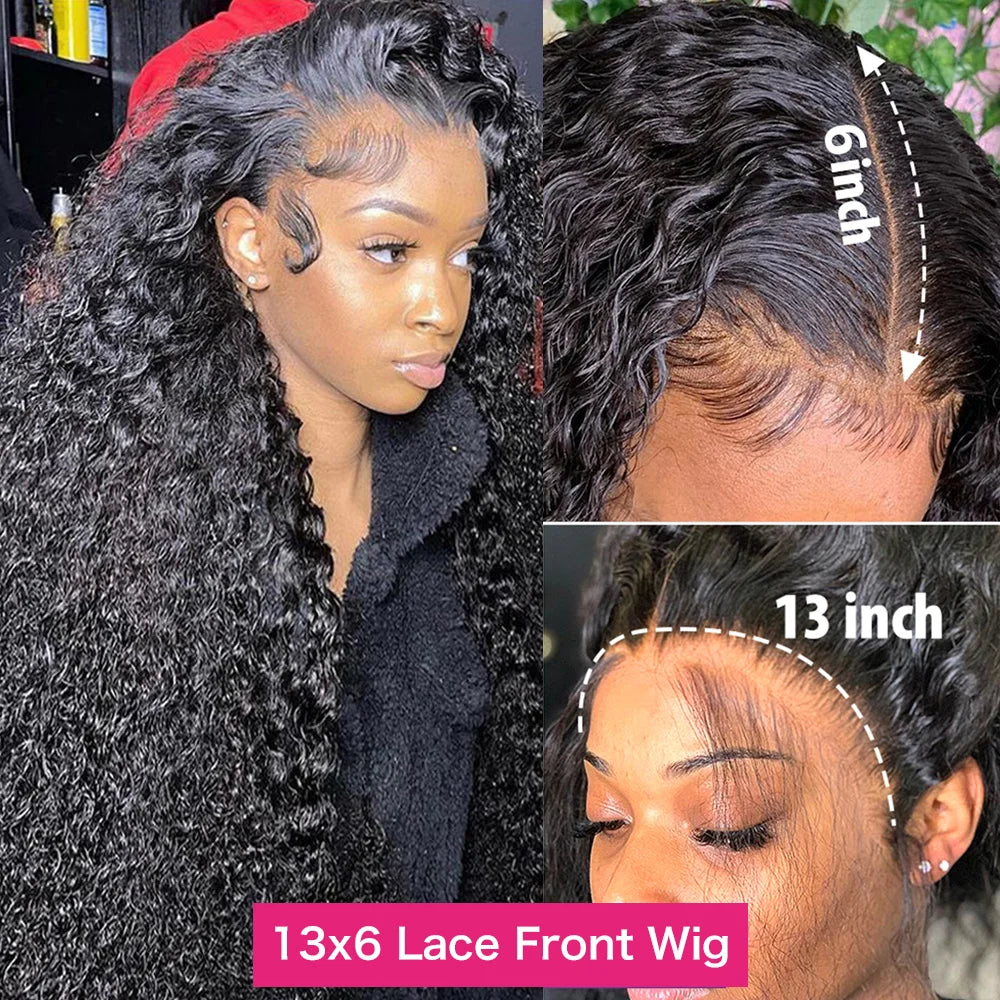 Glueless Kinky Curly Wigs 13x6 HD Lace Frontal Wig Human Hair 4C Afro Curly Lace Front Human Hair Wigs 7x5 HD Lace Closure Wig