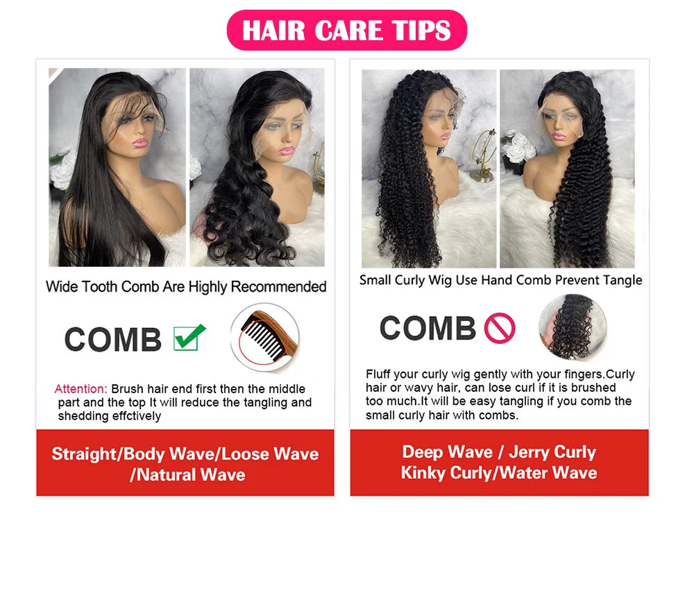 40 42 Inch Straight Lace Front Wigs Human Hair 360 Full Lace Wigs For Women Brazilian Pre Plucked 13x4 13x6 Hd Lace Frontal Wig