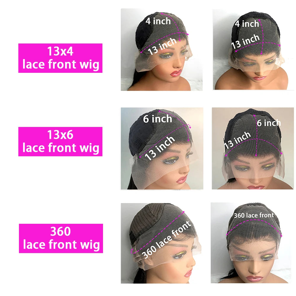 40 42 Inch Straight Lace Front Wigs Human Hair 360 Full Lace Wigs For Women Brazilian Pre Plucked 13x4 13x6 Hd Lace Frontal Wig