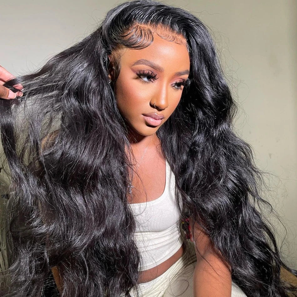 360 Full Lace Wigs 100% Human Hair Pre Plucked Body Wave 13x6 Hd Lace Frontal Wig Brazilian Hair For Black Women 200 Density