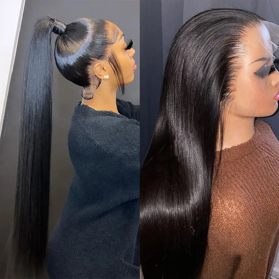 40 42 Inch Straight Lace Front Wigs Human Hair 360 Full Lace Wigs For Women Brazilian Pre Plucked 13x4 13x6 Hd Lace Frontal Wig