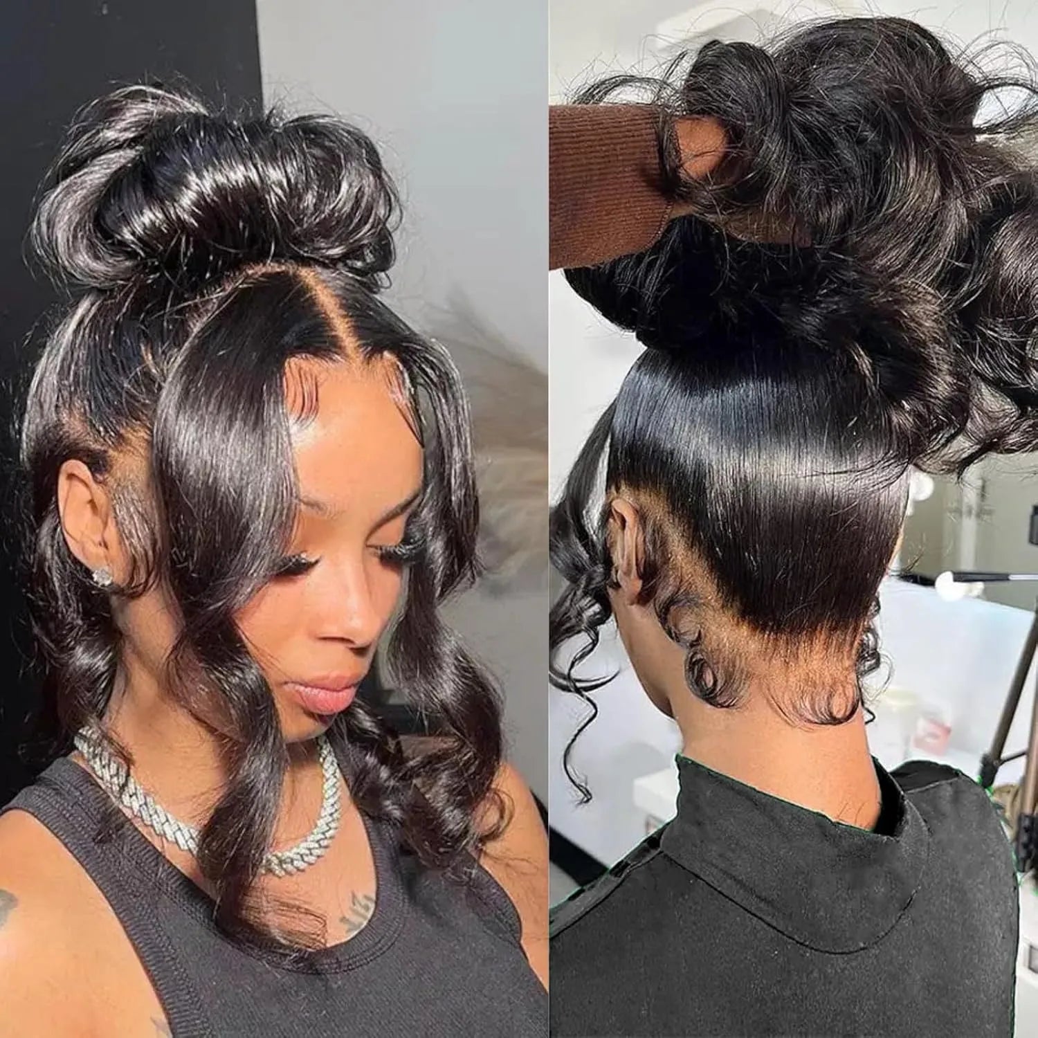 Hidden Strap Body Wave 360 HD Full Lace Front Wigs Human Hair Pre Plucked 12A Glueless Brazilian Virgin Wig With Drawstring