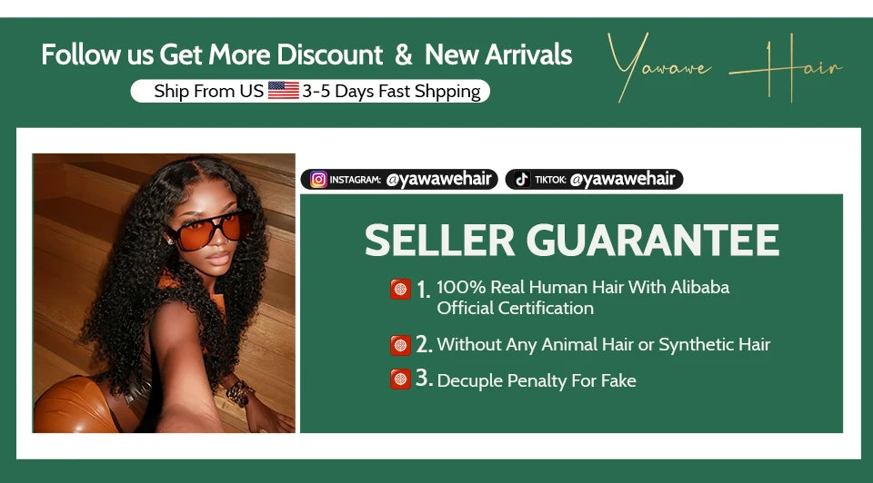 YAWAWE Pre-Bleached Knots Glueless Wig Ready To Wear Wigs Straight Pre-plucked Human Hair Bob Wigs Pre-cut HD Lace Wear Go Wigs