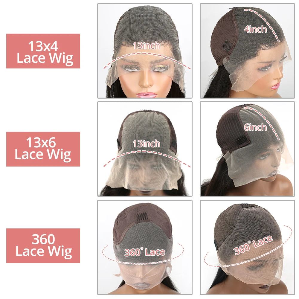 40 46 Inch Water Wave Lace Front Wig Loose Deep Wave 13x4 13x6 Hd Lace Frontal 360 Curly Human Hair Wigs For Women 300% Density