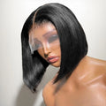 13x4 Straight Lace Frontal Bob Wig Preplucked Natural Color Human Hair Wigs Brazilian Remy Bone Straight Short Bob Wig For Women