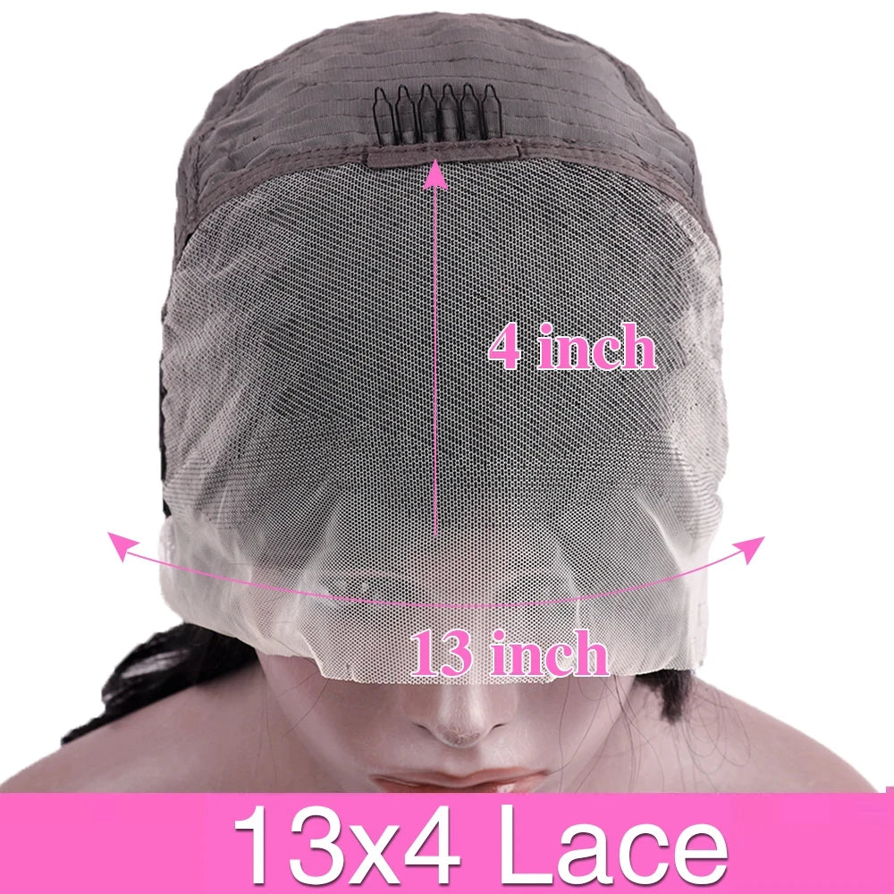 200 Density Body Wave 13x4 HD Transparent Lace Front 100% Human Hair Wig Black 13x6 Lace Frontal Wigs 32 34 36 Inches Preplucked