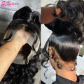 360 Full Lace Wigs 100% Human Hair Pre Plucked Body Wave 13x6 Hd Lace Frontal Wig Brazilian Hair For Black Women 200 Density