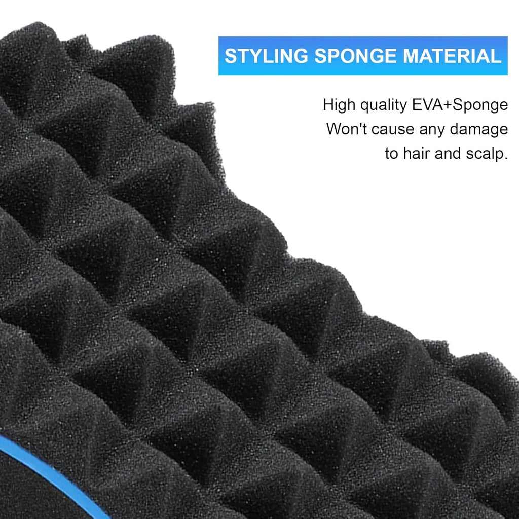 3pcs/Set Magic Twist Hair Sponges Set, Big Holes Sponge Brush for Hair, Curling Sponge Glove for Men Women Curls with Metal Afro