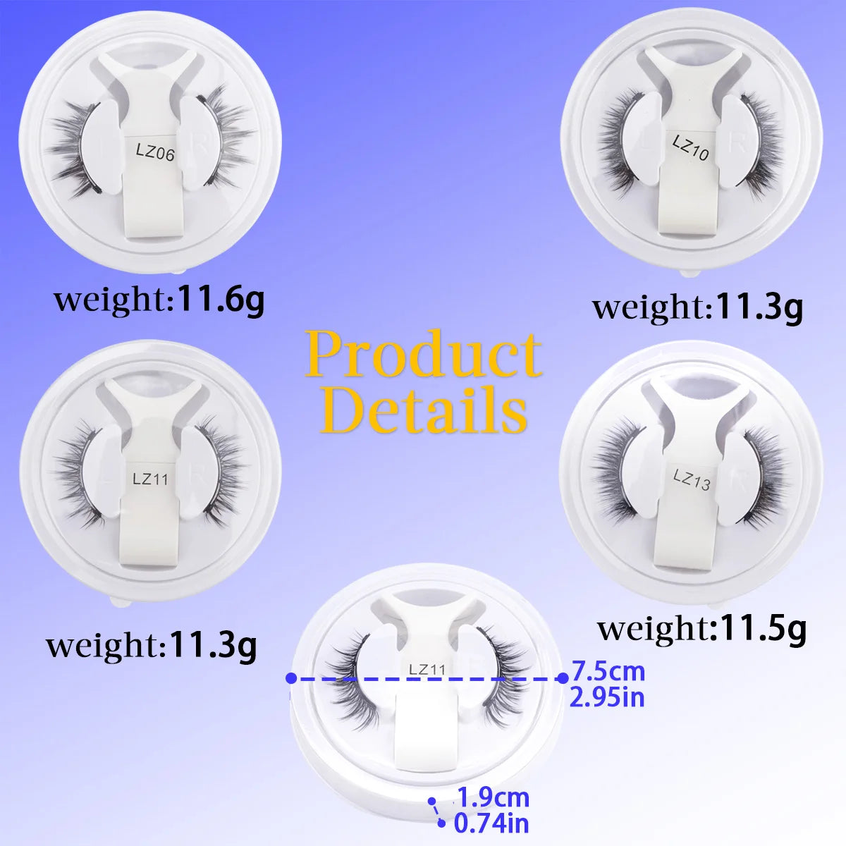 1 Pair Magnetic Eyelashes and Magnetic Tweezers Set