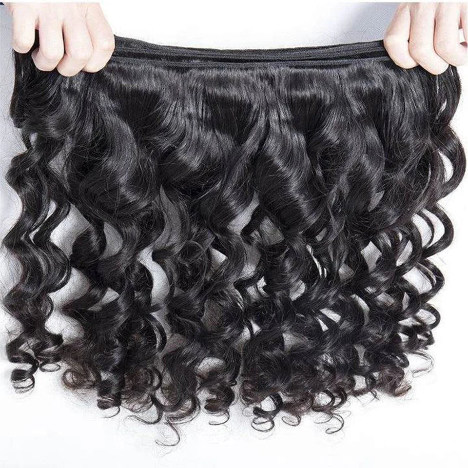 Beaufox Loose Wave Bundles 100% Human Hair Bundles Indian Hair Weave 1/3/4 Bundles Deal Human Hair Virgin Human Hair Extensions