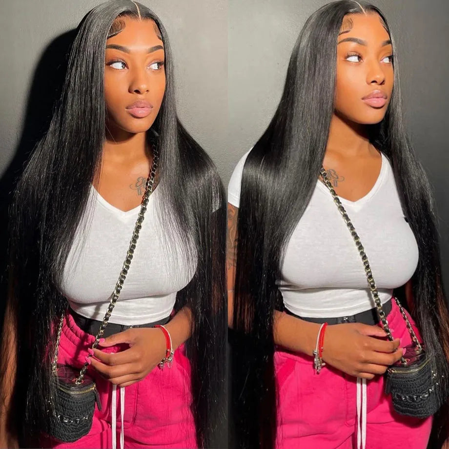 40 42 Inch Straight Lace Front Wigs Human Hair 360 Full Lace Wigs For Women Brazilian Pre Plucked 13x4 13x6 Hd Lace Frontal Wig