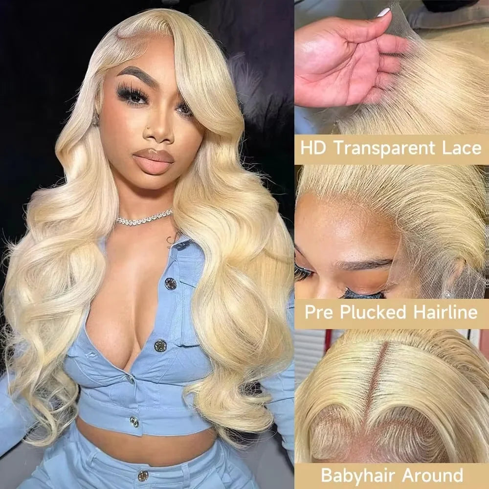 40 44 Inch Raw Wet And Wavy HD Lace Frontal Wig 13x4 13x6 200Density Black Pre Plucked Body Wave Lace Front 100% Human Hair Wigs