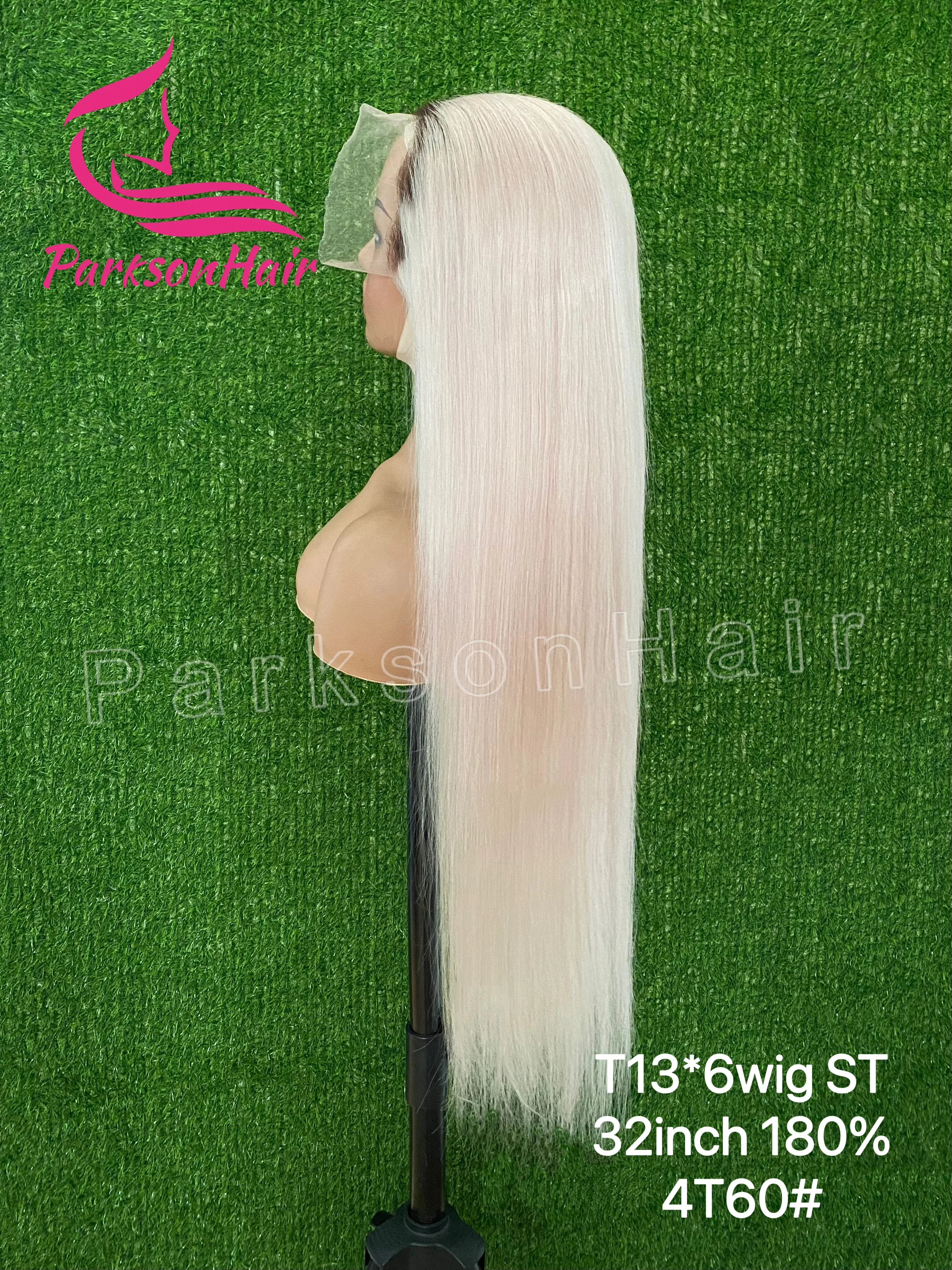 Blonde Colored Human Hair Wig 13x6 13x4 Transparent Lace Front Wig For Women PrePlucked Blonde Human Hair Wig With Dark Root