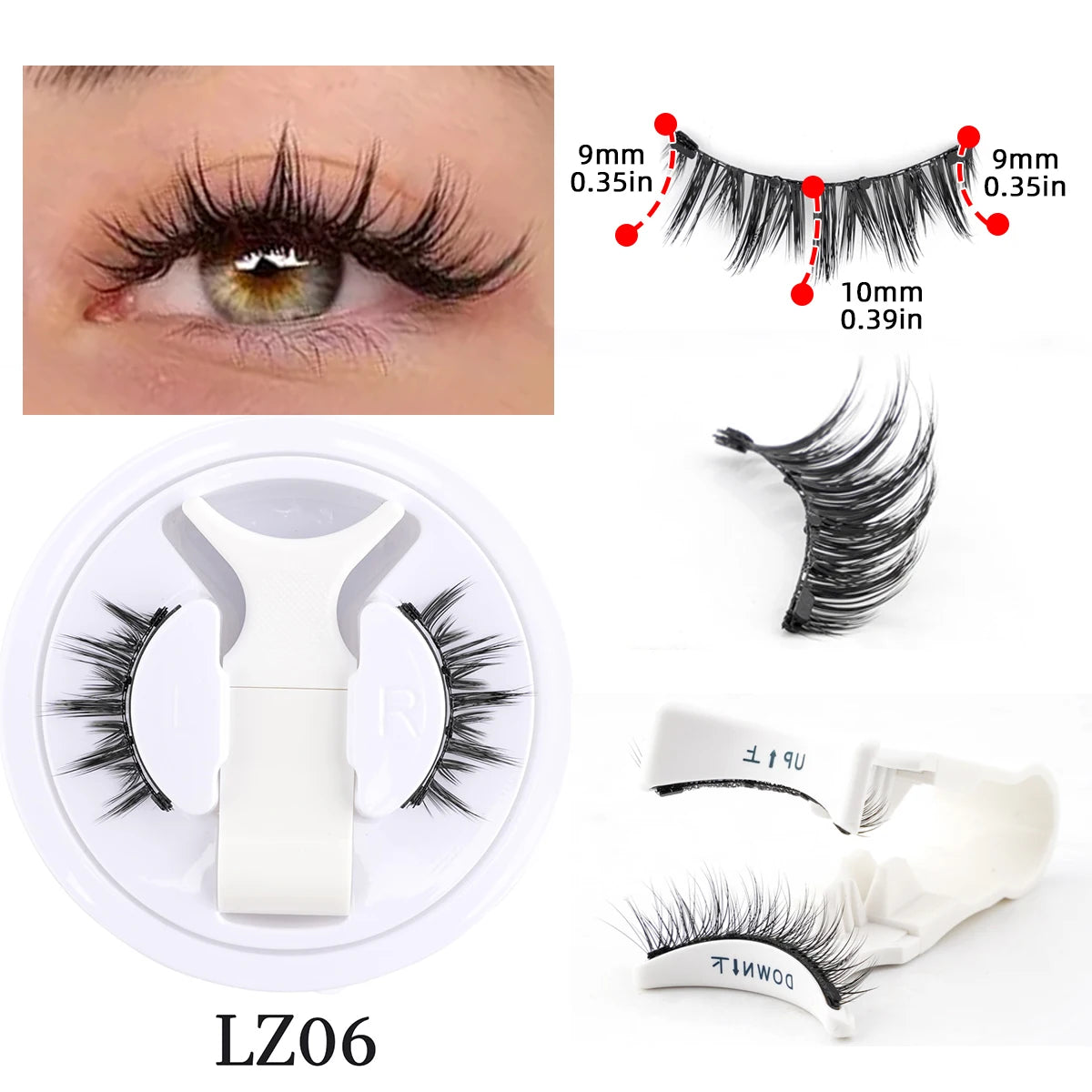 1 Pair Magnetic Eyelashes and Magnetic Tweezers Set