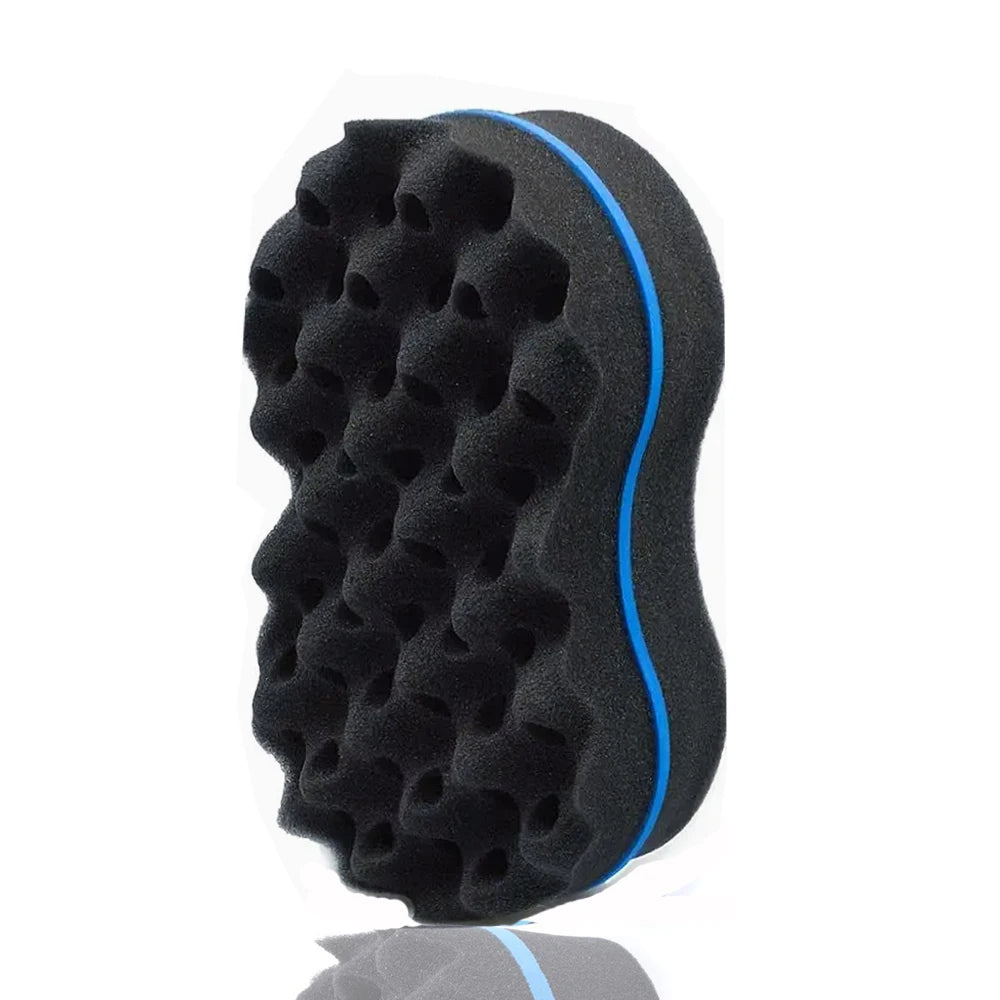 3pcs/Set Magic Twist Hair Sponges Set, Big Holes Sponge Brush for Hair, Curling Sponge Glove for Men Women Curls with Metal Afro