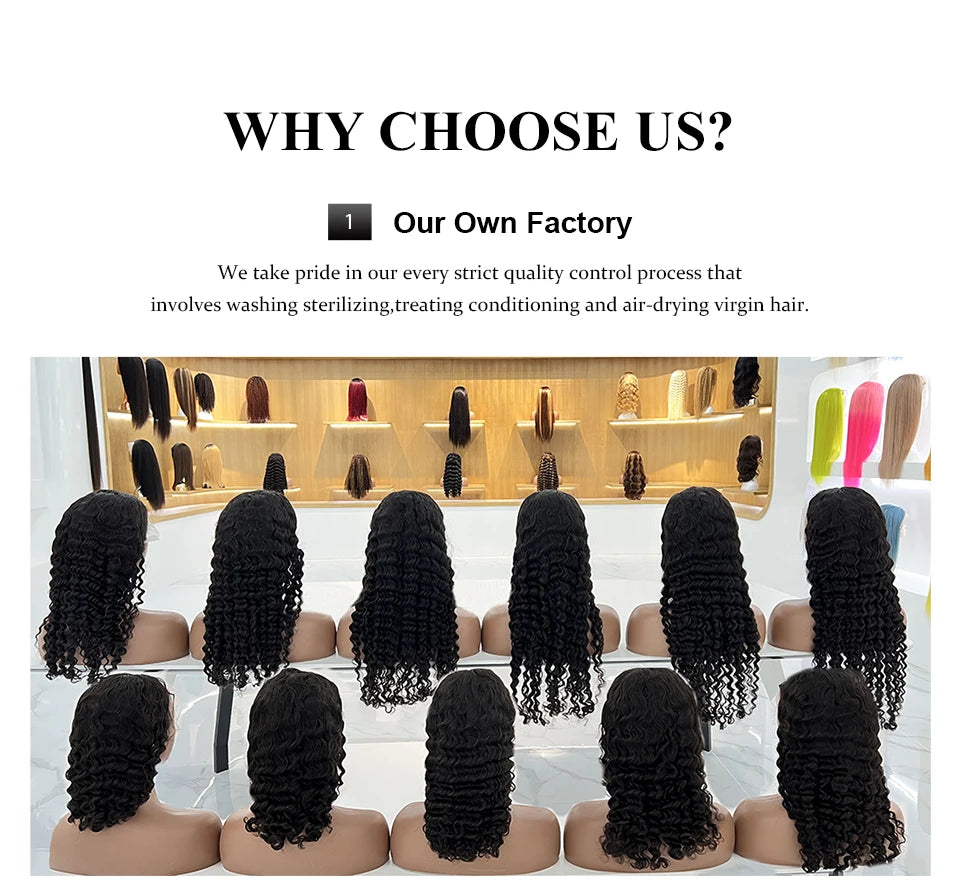 4C Edges Invisible Strap Drawstring Lace Wig Kinky Curly Deep Water 100% Human Hair Wig 30 inch 360 Full Hd Lace Glueless Wig