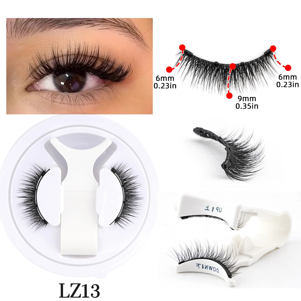 1 Pair Magnetic Eyelashes and Magnetic Tweezers Set