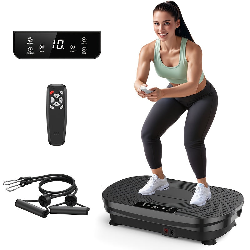 FEIERDUN Vibration Plate Exercise Machine for Weight Loss & Lymphatic Drainage Machine-Full Body Workout Platform with 330lbs Capacity, Quiet Shaking Technology, Portable Design for Home Gym, Muscle Toning & Burner, Vibration