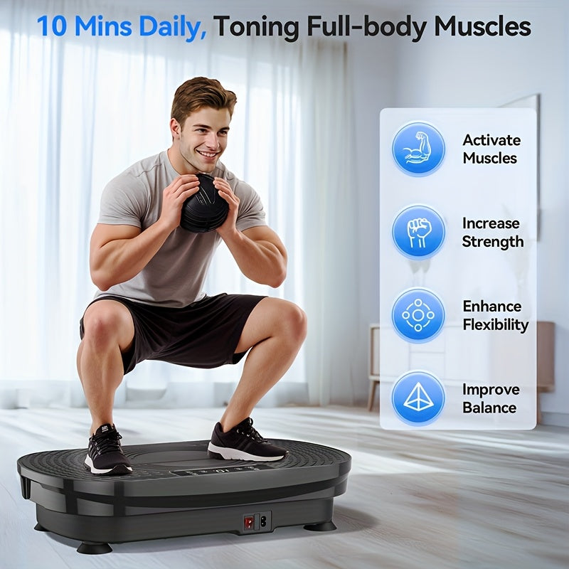 FEIERDUN Vibration Plate Exercise Machine for Weight Loss & Lymphatic Drainage Machine-Full Body Workout Platform with 330lbs Capacity, Quiet Shaking Technology, Portable Design for Home Gym, Muscle Toning & Burner, Vibration